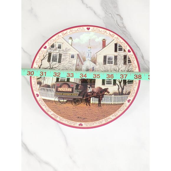 A Farewell Kiss Wall Decor Plate 1994 Porcelain 8" Hometown Memories Charles W - Picture 14 of 14